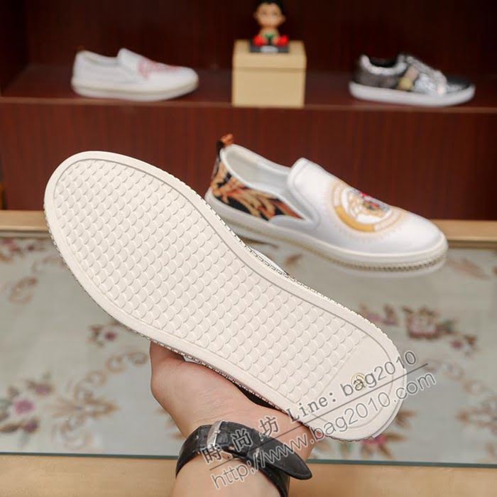 VERSACE男鞋 範思哲休閒鞋 專櫃品質 牛皮鞋面 刺繡瓦薩琪人頭 時尚潮鞋  jpx1960